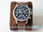 ZF Swiss 7750 Replica IWC Pilot's Watch Chronograph Blue Dial Stainless Steel